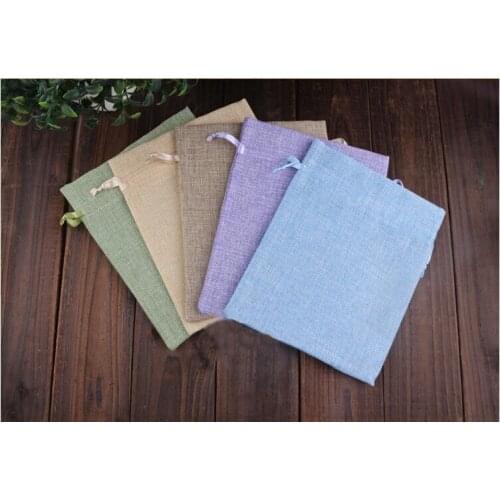 16*20 500pcs Mixed Jute Sacks Drawstring gift bags for jewelry/Accessories/Cosmetic/wedding/christmas Linen pouch Packaging Bag