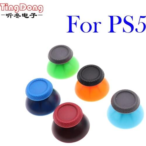 50pcs 3D Analog Joystick Stick cap Module Mushroom Cap For PS5 Controller Thumbstick Cover double color cap