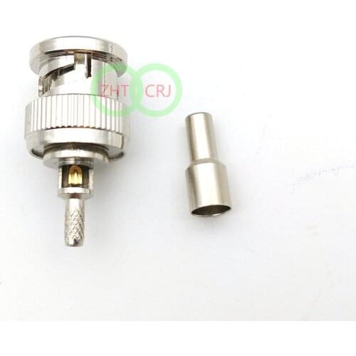 75 Ohm brass BNC male Plug Crimp LMR100 RG316 RG179 cable RF ADAPTER New