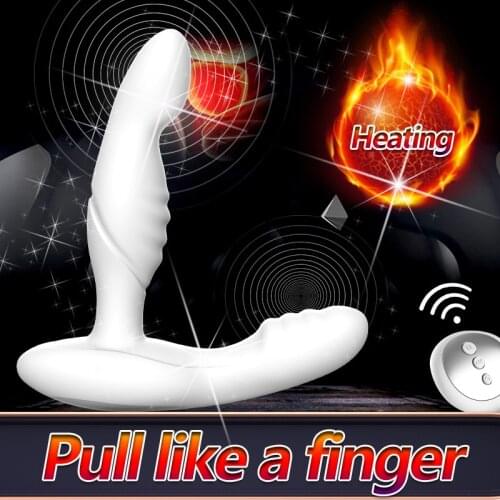 Tickle Anal Plug Butt Plug Heating Vibration Pull Prostate Massager G-Spot Stimulate Remote Control Erotic Sex Toys For Men Gay