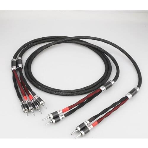 Audiocrast SC316AG 100% Pure Solid Silver Speaker cable with carbon fiber Banana to Banana Plug HI-End Cable