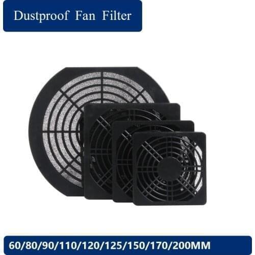 Free shipping ABS Dust-proof Fan Filter nylon pad for PC Computer Case Cooling Fan Guard Computer Ventilator Grill
