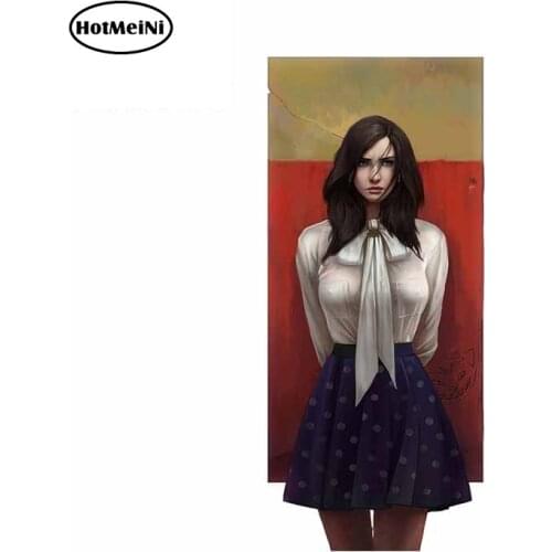 HotMeiNi 13cm x 6.0cm for Broken Girl Car Stickers Occlusion Scratch Personality Laptop Bumper Vinyl Decal Graphics