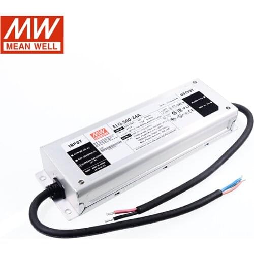 MEAN WELL ELG-300-24A 300W 24V LED Power Supply 110V/220V AC to 24V DC 12.5A waterproof IP67 Meanwell Adjustable led driver