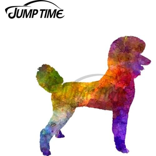 JumpTime 13 x 5cm For Poodle 01 in Watercolor Decal Sunscreen Car Sticker Creativite Bumper Motorcycle Waterproof Vinyl Car Wrap