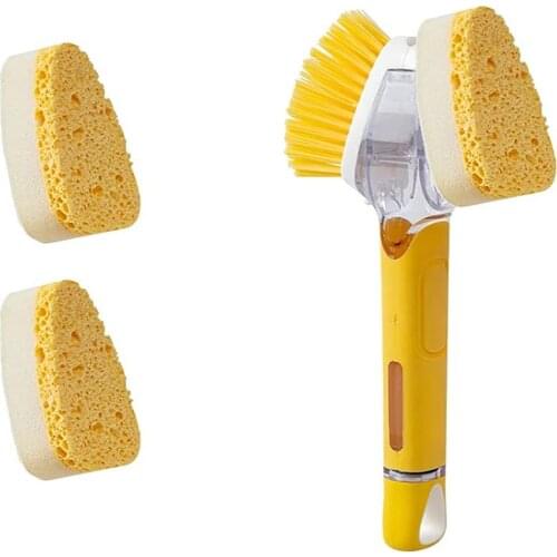 Kitchen Dish Brush With Soap Dispenser For Cleaning Pots And Sinks