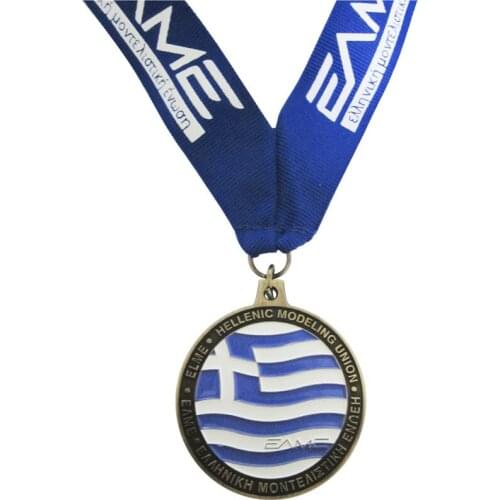 Metal Zinc Alloy Enamel Custom Medal for Hellenic Modeling Union Foothills Race k 200120