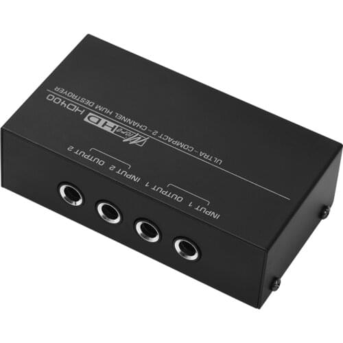 Metal HD400 Ultra-compact Hum Destroyer 2-channel Hum Eliminator Noise Filter with 1/4 Inch TRS Inputs Outputs Parts