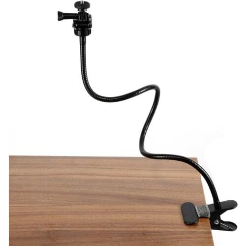 Multi-function Camera Flexible Clamp Arm Bracket Holder Mount Adapter for GoPro Desktop Clip Bracket With 1/4 Connector