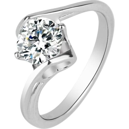 Fashion 100% 925 Sterling Silver 1 CT Real Moissanite Diamonds Gemstone Engagement Creative Ring For Women Fine Jewelry Gift