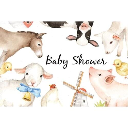 Cartoon Poultry Baby Shower Birthday Backdrop Party Room Decor Photo Booth Studio Prop