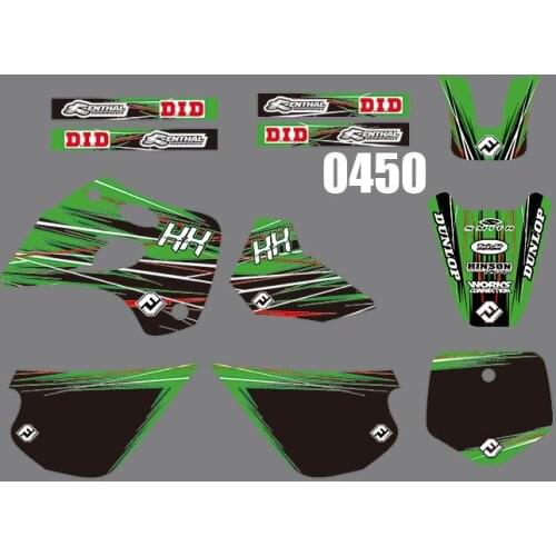 0450 Motorcycle Team Graphic & Backgrounds Decal Stiker Kits for Kawasaki KX80 1994-1997 dirt bike sticker for Kawasaki KX80