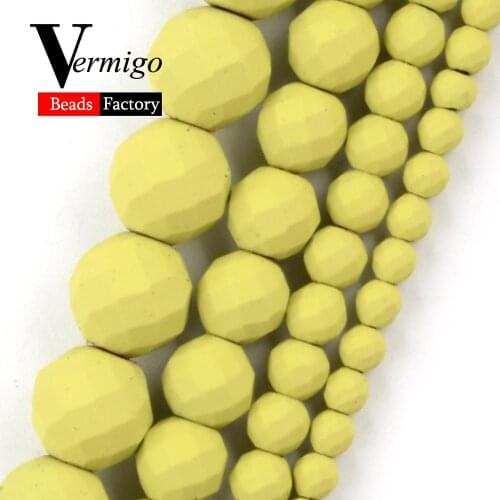 Natural Green Nanotech Rubber Faceted Hematite Stone Beads For Jewelry Making Loose Round Beads For Bracelet Necklace 2-10mm 15"