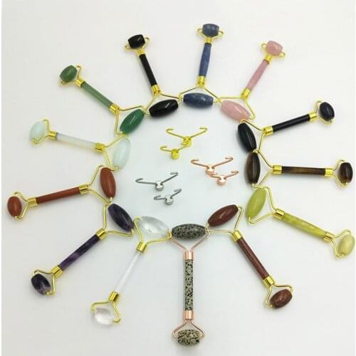 Natural Jade Facial Roller Massager Double Head Slimming Anti Wrinkle Health Care Tool Health99