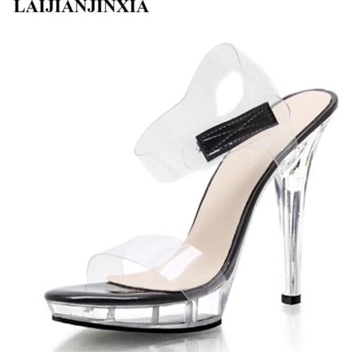 New Women Spring Sexy 13cm High Heels Night Club Wedding Party Dress Pole Dance Sandals Dancing Shoes