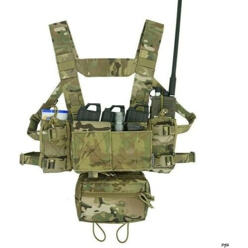 New Tactical Airsoft SS Micro Fight Chassis MK3 MK4 Chest Rig 500D Multicam/Brown