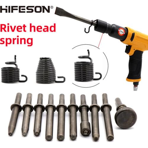 HIFESON Pneumatic Rivet Gun Solid\Semi-tubular Rivet Head 8 or10 Coil Spring/Pointed Spring Rivet Gun Spring Combination Set
