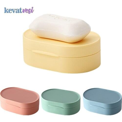 Portable Travel Soap Storage Holder Bathroom Soap Dish Plastic Soap Box Soap Drain Rack Container Tray Bathroom Organizer
