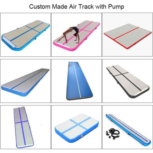 Promotion ! Big Size Inflatable Air Track (10m/11m/12m)*2m*0.2m Air Track Gymnastics Top Quality DWF Air Track Mat With Pump