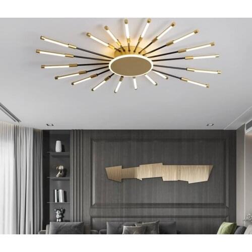 Modern Decorative Ceiling Lamp New Fireworks Led Chandelier Living Room Bedroom Home Decor Fashion Crystal Suspension Luminaire