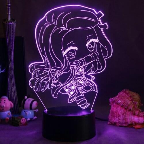 Figure Anime 3D LED Night Ligh Acrylic Kids Child Gift Remote Touch USB Desk Table Lamp Home Bedroom Decor Sleeping Lighting