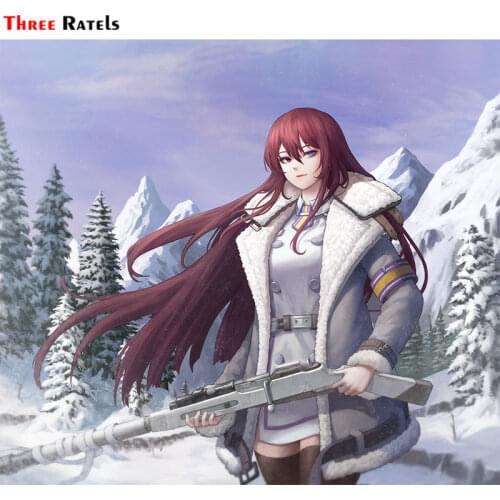 Three Ratels F378 Cute Girl Anime T8w Valkyrie For Last Origin Vinyl Car Windshield Accessories Laptop Auto Sticker Decoration