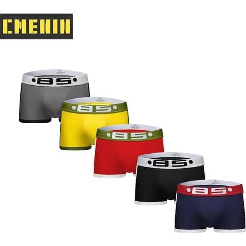 5Pcs/lot CMENIN Low waist Cotton Print Soft Underwear Mens Boxer Homme Mens Underwear Boxer Men Undeware Boxers Gay BS40
