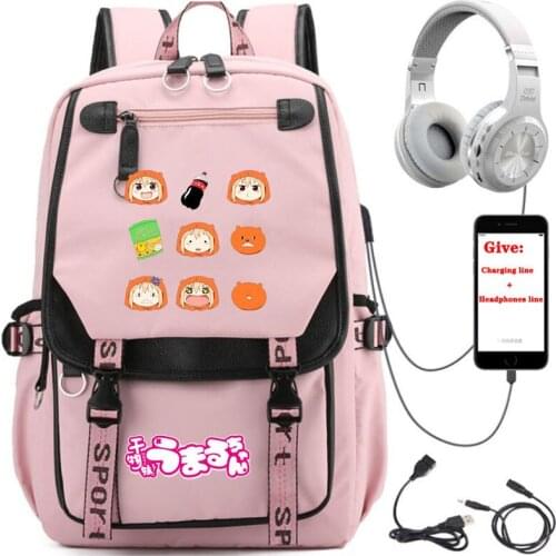 USB Charging teenagers Laptop packsack anime Himouto! Umaru-chan backpack student School book Bag Women men Travel Backpack