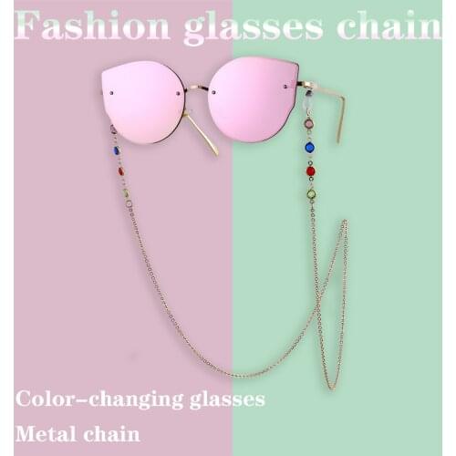 2020 Glasses Chain Women Fashion Reading Glasses Chain Metal Sunglasses Casual Pearl Beaded Eyeglass Chain for Glasses