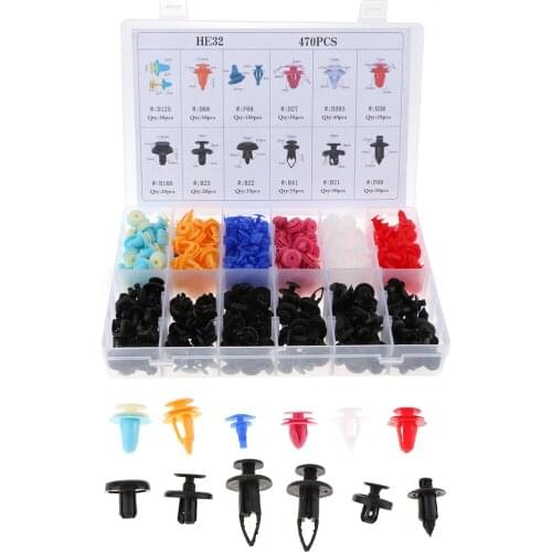470 Pieces Car Body Push Pin Rivet Retainer Clips 12 Sizes for Toyota Lexus