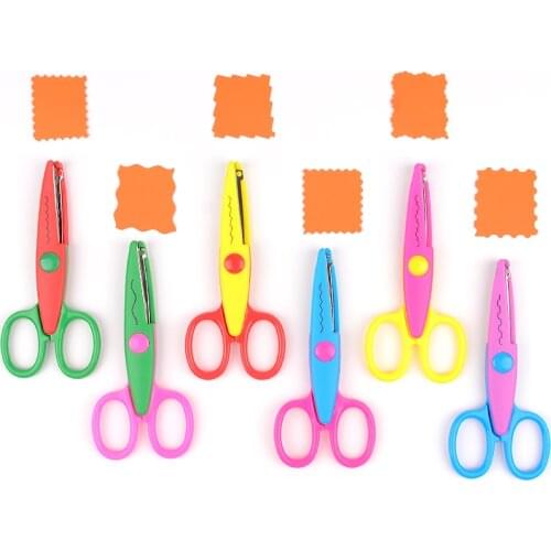6 pcs/lot Decorative Wave Lace Edge Craft Scissors Photos Photograph Scissors DIY For Kids Scrapbook Handmade Artwork Card