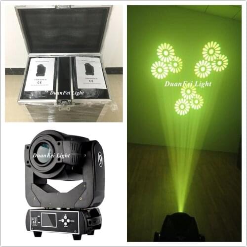 8PCS+Roadcase) 90W LED 3 Face Prism Spot Light Rotation Gobo Moving Head for DJ Disco Stage Projector with