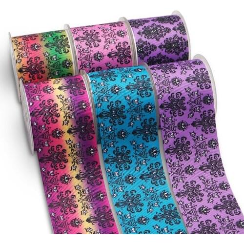 Choshim accessories 10 Yards Per Size Cartoon Ribbon Printed Grosgrain Ribbon DIY Bow Bag Material 56064