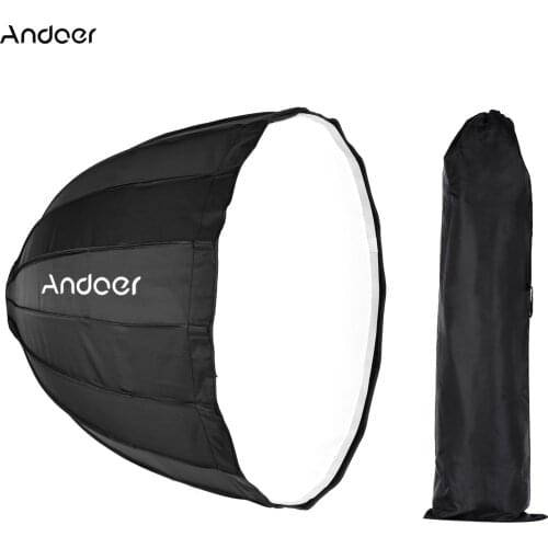Andoer 70cm Photography Deep Parabolic Softbox Diffuser Universal Bowens Mount for Studio Portrait Video