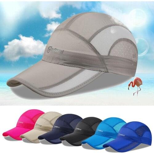 Unisex Running Hats Visor cap Summer Outdoor Casual Quick-Dry Breathable Mesh Unisex Baseball Cap Sun Hat
