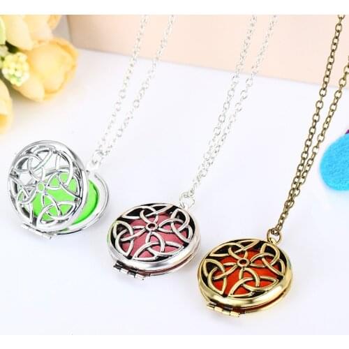 Botany Essential Oils Diffuser Necklace Fashion Trendy Tree Flowers Essential Oils Diffuser Pendant Necklace Women Jewelry