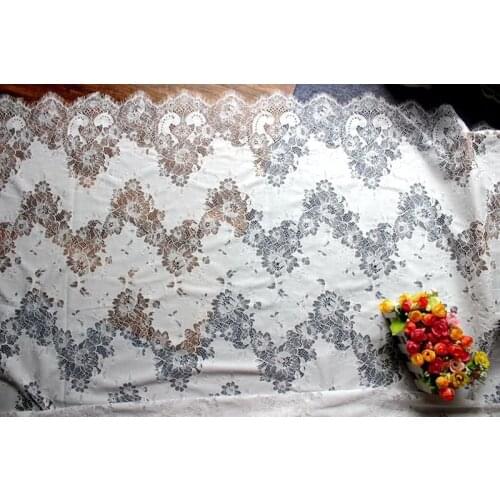 GLace 3M/Lot New Products Cotton Eyelash Lace Fabric DIY Craft Wedding Dress Accessories Fabric for Dress Material TX632
