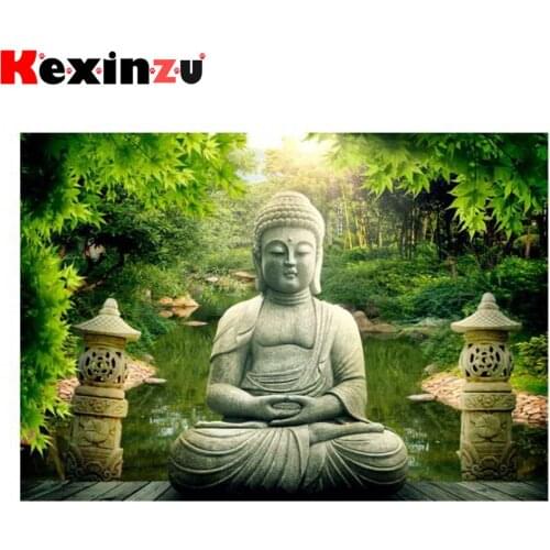 Kexinzu Full 5D DIY Square/Round Diamond Painting" Buddha statue" 3D Embroidery Cross Stitch Mosaic diamondpainting Gift
