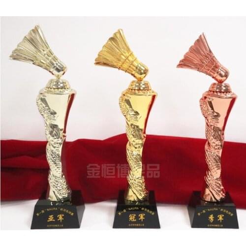 Mizuho badminton crystal trophy customized metal trophy engraved creative gold, silver and copper high league custom inscription