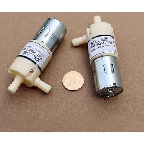 Mini 370 Motor Water Pump Diaphragm Pump with Outlet & Inlet, DC5V-6V Self-priming Water Pump Drinking Fountain Pump