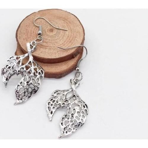 Fashion 2 pair zinc alloy leaves charms earring fit DIY handmade gift accessories Jewelry Making