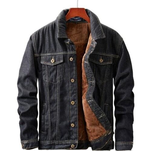 Winter Mens Denim Jacket Fashion Male Fleece Thick Warm Jackets Male Casual Slim Fit Ripped Cowboy Jean Jackets Clothing