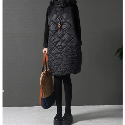 PLUS SIZE M- 6XL 7XL Autumn women dress, long down winter ladies dress,Patchwork Turtleneck down cotton jackets Female Vestidos