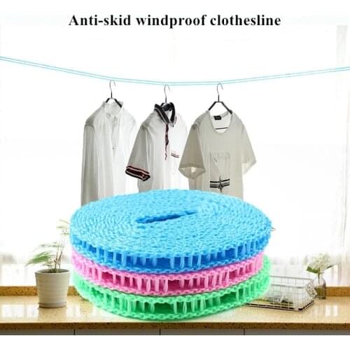3/5/8/10m Fence-type clothesline Portable anti-skid windproof drying quilt sock rope indoor outdoor travel Storage Organization