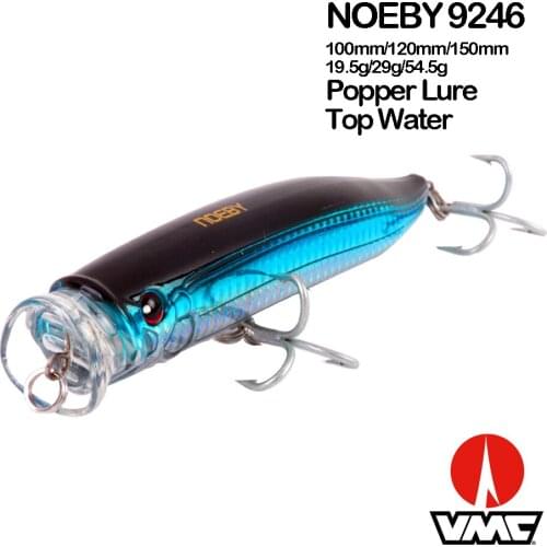NOEBY NBL9246 Popper Lure Top Water Hard Fishing Bait Wave Climbing Swimbait Sea Fishing Wobblers with VMC Hooks