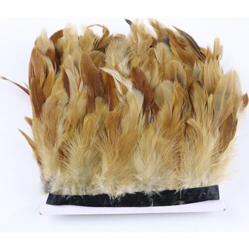 Fluffy Rooster Feathers Trim For Clothing Sewing 10-15Cm Natural Chicken Feathers Ribbon Lamp Wedding Decorative Plumes Crafts