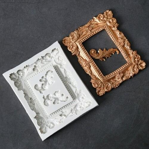 Symmetric Relief Frame Silicone Mold Fondant Mould Cake Decorating Tool Chocolate, Gumpastes Mold, Sugarcraft ,Kitchen Gadgets