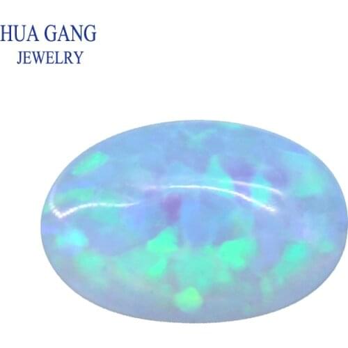 FI14 Opal Loose Stones Oval Shape Base Cabochon Created Opal Beads Semi-Precious Stones For Jewelry Making 3x5mm-10x14mmmm