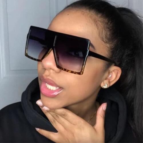 Oversized Shades Women Sunglasses Fashion Square Glasses Big Frame Vintage Retro Sun Glasses Female Unisex Oculos Feminino