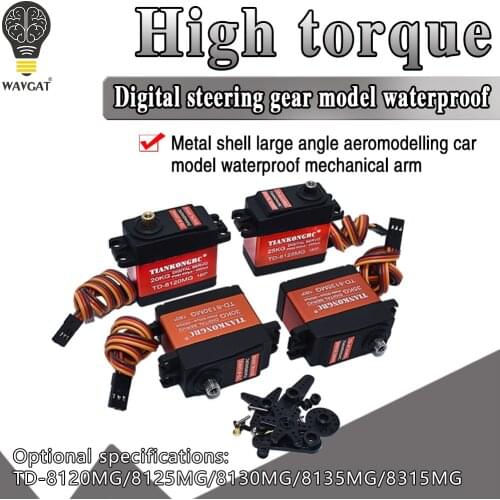 TD-8120MG TD-8125MG Waterproof Metal Gear Digital Servo with 20 25 30KG Torque 180Angle for RC Remote Control Car Model Vehicle